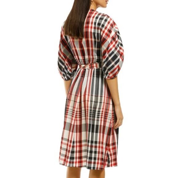 Scanlan Theodore Plaid Cocoon Sleeve Dress Sz. 4 - Picture 3 of 8